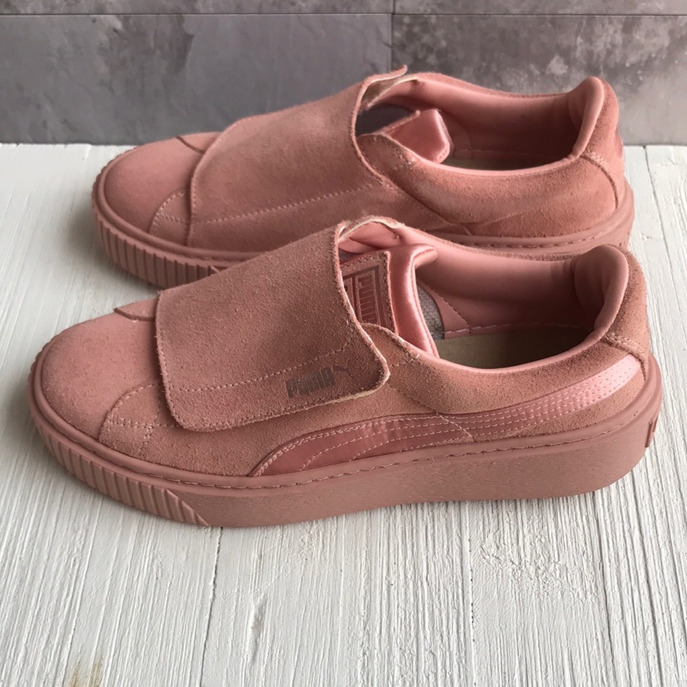 Puma Women’s Platform Strap Satin Pointe Sneaker